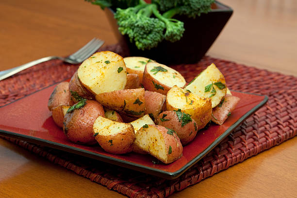 Oven Roasted Potatoes stock photo