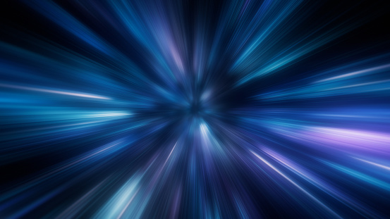 istock High Speed, Light Streaks, Long Exposure - Blurred Motion, Abstract Background 1490621358