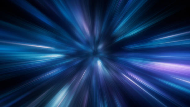 High Speed, Light Streaks, Long Exposure - Blurred Motion, Abstract Background 3d generated abstract background image, perfectly usable for all kinds of topics, especially anything related to speed, data transfer and high bandwidth. center of the universe stock pictures, royalty-free photos & images
