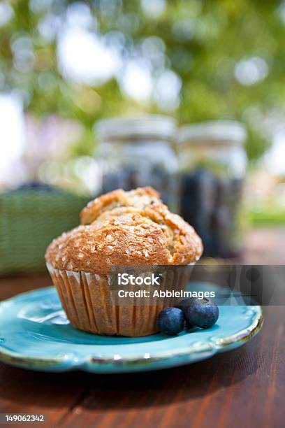 Foto de Muffin De Mirtilo e mais fotos de stock de Muffin de Blueberry - Muffin de Blueberry, Alimentação Não-saudável, Café da manhã