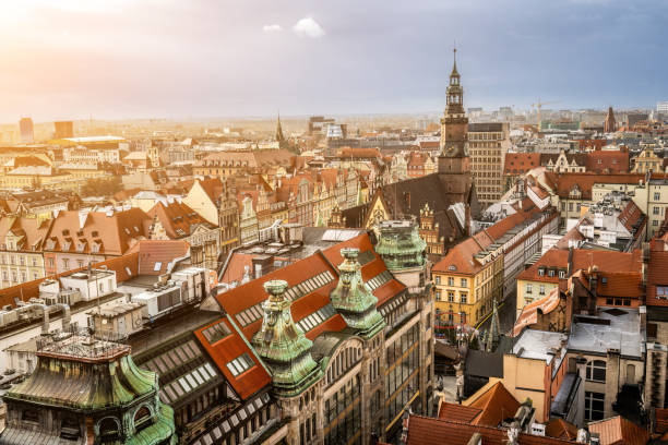 istock Scenic view on Wroclaw city in Poland 1490628430