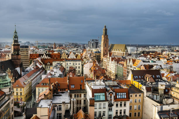istock Scenic view on Wroclaw city in Poland 1490628588