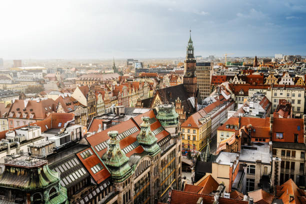 istock Scenic view on Wroclaw city in Poland 1490628626