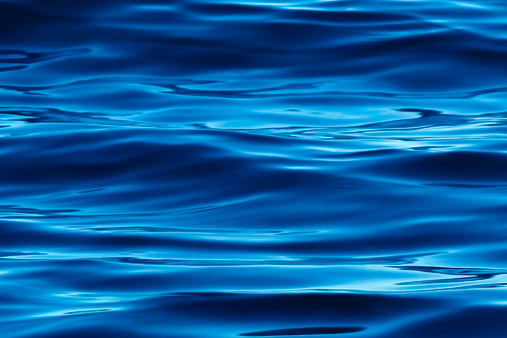 Close up dark blue water wave