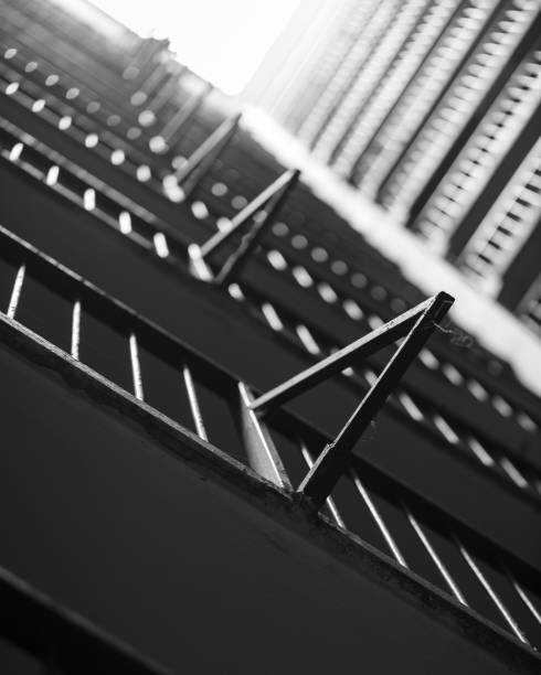 istock Black and white architecture abstract of building facade 1490633639