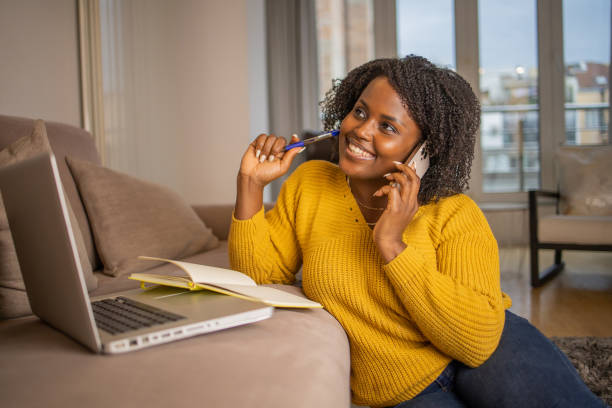 istock Young woman working from home 1490634029