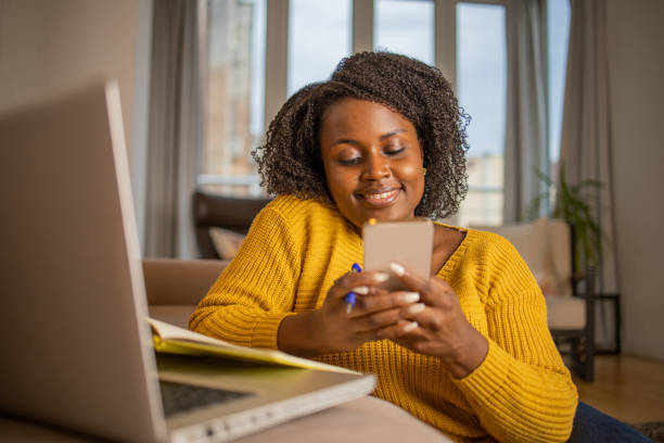 istock Young woman working from home 1490634040