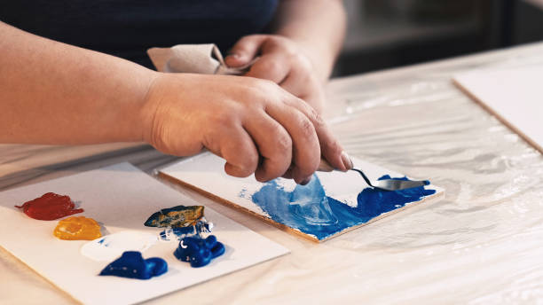 istock Painting process female artist inspiration muse 1490634707