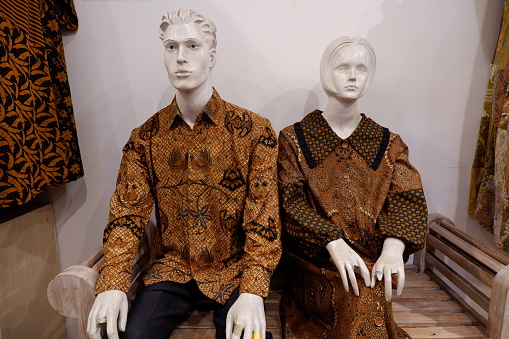 Mannequin use traditional shirt batik from Indonesian