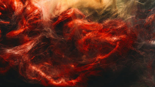 istock Paint water color smoke red golden glitter fluid 1490634730