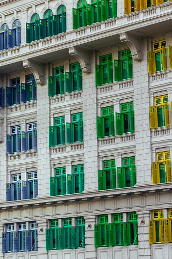 Colorful building in Singapore (old station)
