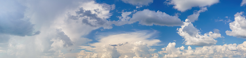 Single cloud with perfect shape on blue sky.