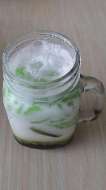istock A glass of cendol ice or dawet, traditional ice sweet dessert from West java, central java, East java, Indonesia. Contains droplets of green rice flour jelly, coconut milk and palm sugar syrup. 1490640229
