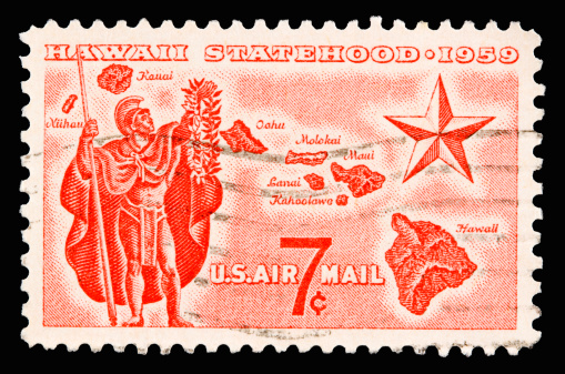 Cancelled Stamp From The United States Commemorating The Landing Of Christopher Columbus In The New World In 1492.