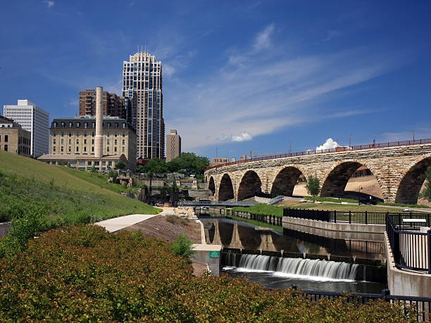 istock Downtown Minneapolis and Stone Arch Bridge 3 149064967
