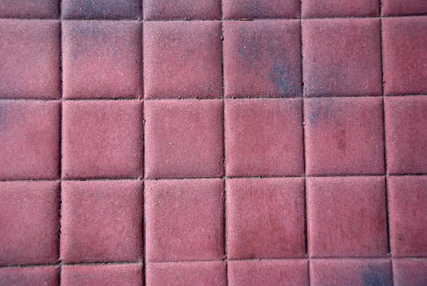 Red brick walkway stock photo