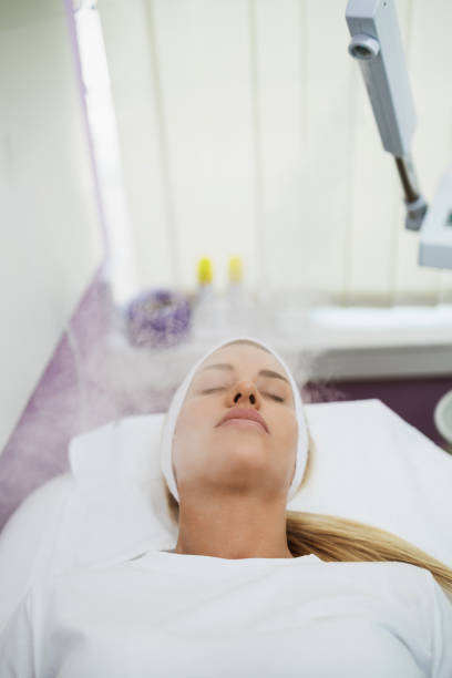 istock Young blonde at beauty treatment 1490652557