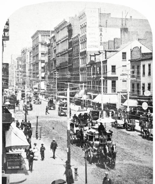 istock New York City, Broadway, north from below Howard Street, 1880 1490657462