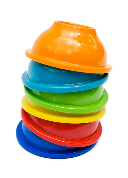 Stack of Colorful Bowls stock photo