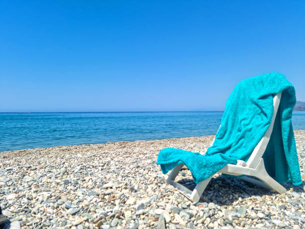 A lonely chair on the beach