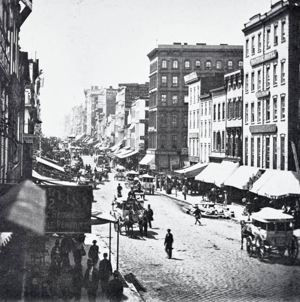 istock New York City, Broadway, south from Howard Stret, 1866 1490661071