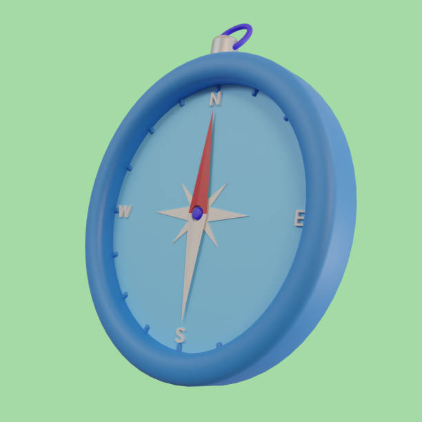 istock blue compass directions concept for travel and summer vacation. 3d render 1490662590