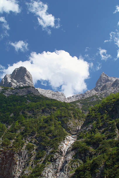 Alpine mountains stock photo