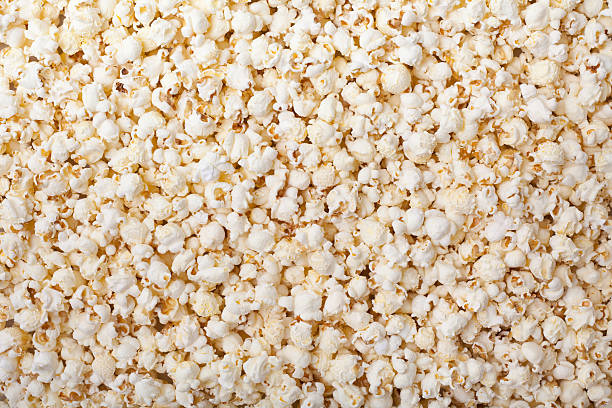 Background of fresh made popcorn stock photo