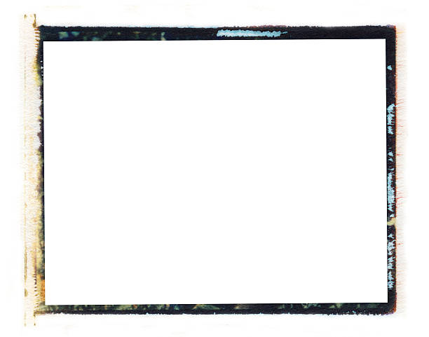Polaroid Transfer Photo Border Border from 699 polaroid film transfer isolated on white at the edge of stock pictures, royalty-free photos & images