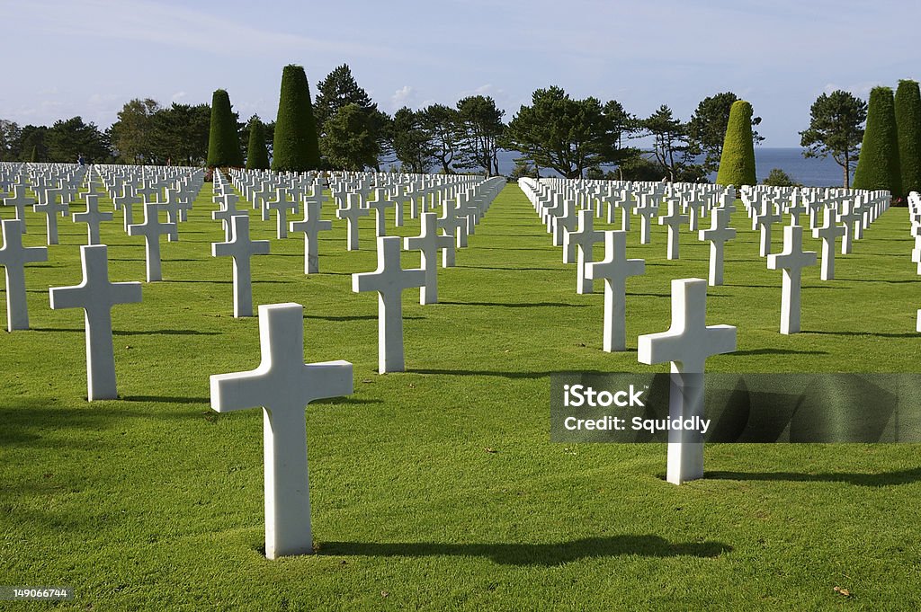 American cemetery with sea - 免版稅可爾圖庫照片