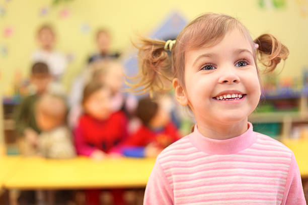 istock Little smiling girl in kindergarten 149066832