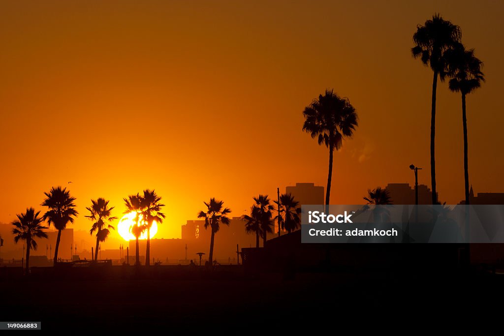 Sundown 롱 비치에서 - 로열티 프리 롱비치-캘리포니아 스톡 사진