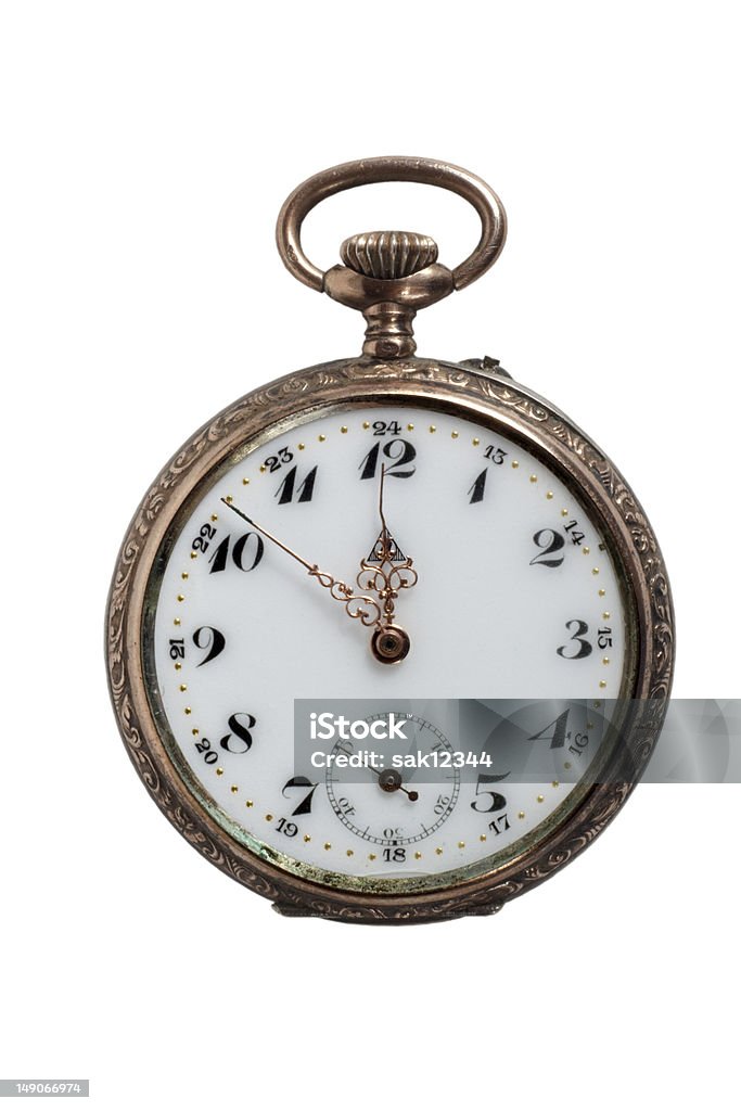 Anitque Pocket Watch Beautiful ornate, antique pocket watch isolated on white.  Visit my portfolio for more photos. Antique Stock Photo