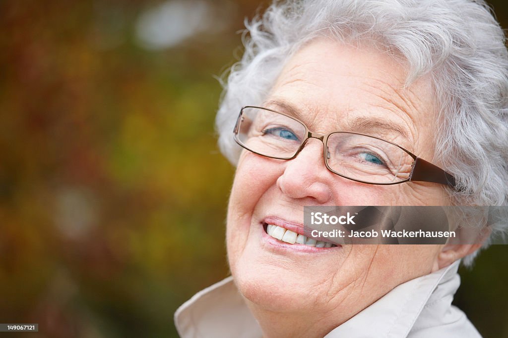 Nahaufnahme eines senior Frau Lächeln - Lizenzfrei Aktiver Senior Stock-Foto