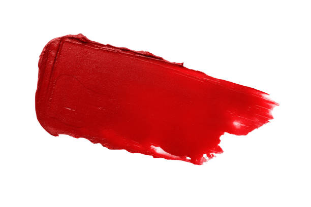 istock Red lipstick swatch isolated on white background. 1490677748