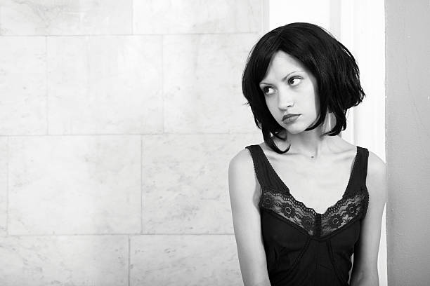 istock Beautiful woman in black jacket 149067811