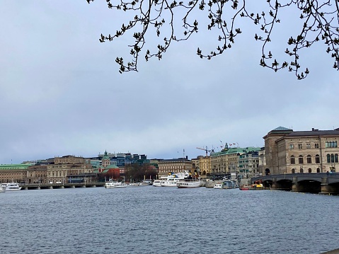 Sweden - Stockholm - view on Strömkajen from Skeppsholmen Island