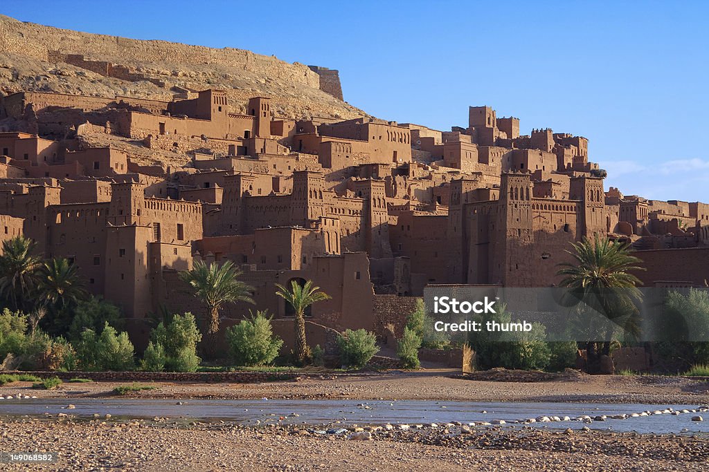Traditionelle marokkanische Kasbah - Lizenzfrei Anhöhe Stock-Foto