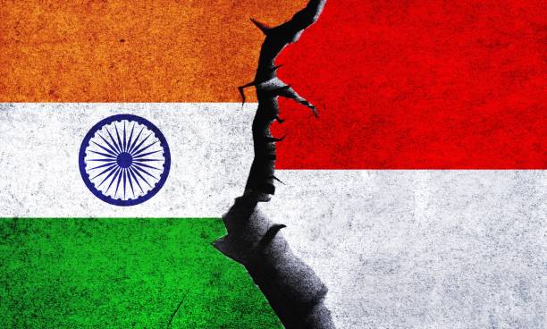 istock India and Indonesia flag together. India and Indonesia conflict 1490687233