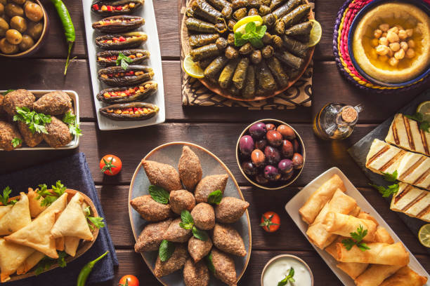 istock Top View For Arabic Food. 1490688493