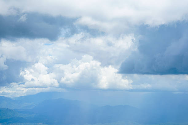 istock Clouds in the blue sky, Panoramic stage by light background during the summer day. 1490689793