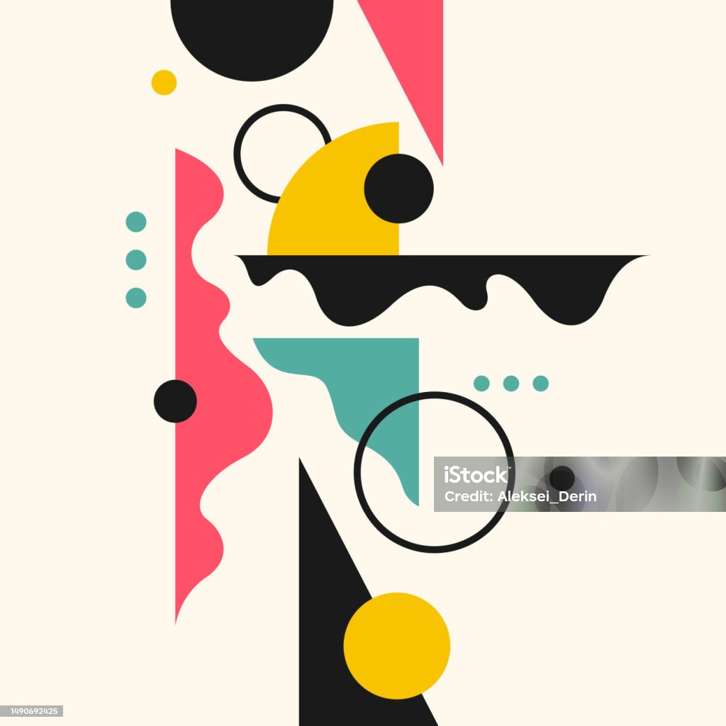 Abstract Background For Form Trendy Abstract Background Composition Forms Modern Vector Illustration ...