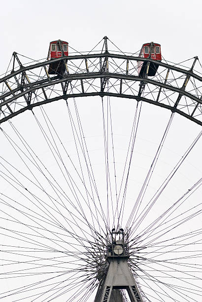 o wiener riesenrad - wiener wurstelprater - fotografias e filmes do acervo