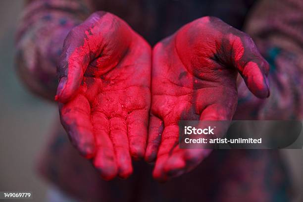 Holi Festival In India Stock Photo - Download Image Now - Asia, Body Paint, Candid