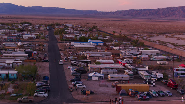 Aerial View Of Bombay Beach Town