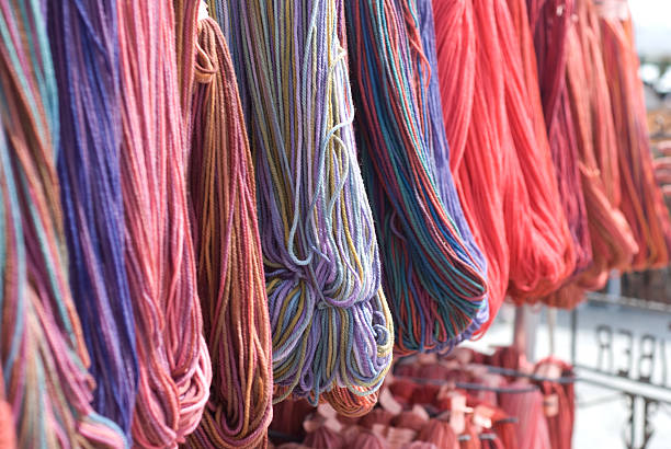 Close up of yarn stock photo