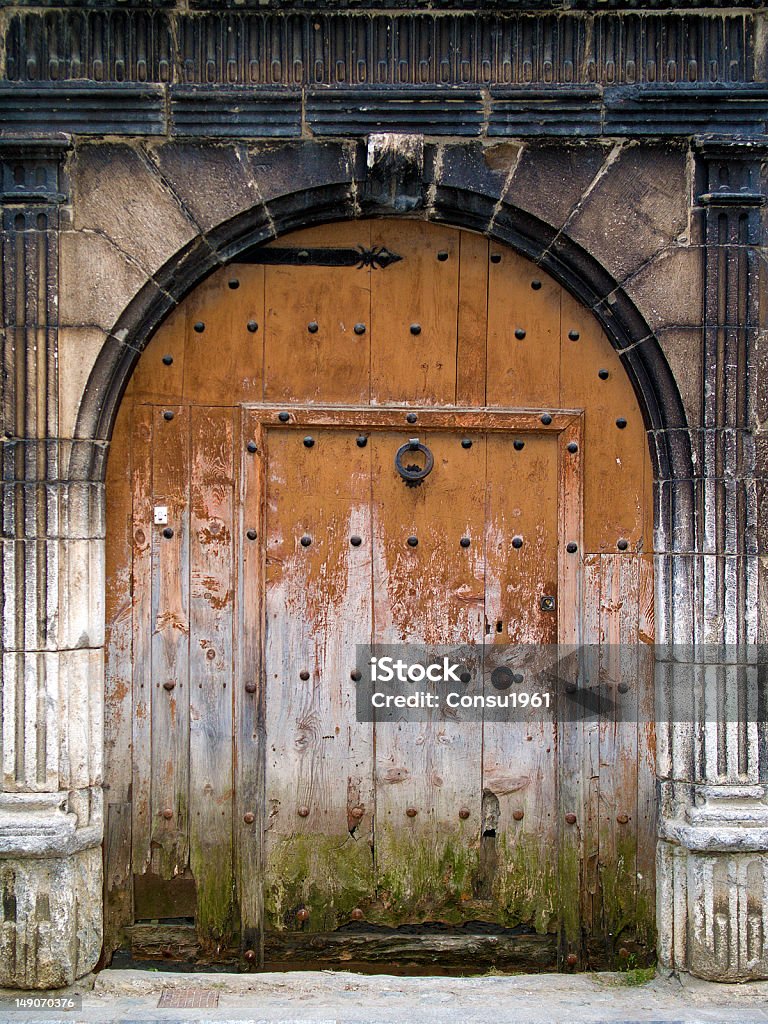 Rural de puerta - Foto de stock de Aldaba libre de derechos