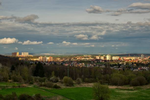 istock Chomutov, Czechia - April 23, 2023: view to city at sunset 1490704092