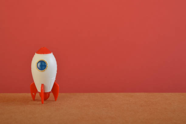 istock Toy Rocket Get Ready to Launch and Representing the Business Startup Concept 1490704800