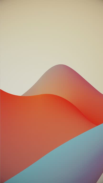 Vertical Warm Pastel Color Gradient Wave Abstract Background Loop